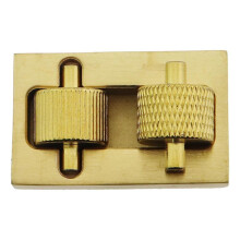 Herramienta para Recubrir Bordes de Cuero, Aplicador de Color, Caja de Aceite Lateral de Cobre Puro con Rodillo para Manualidades y Estampado DIY.