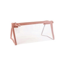 (Pink) Clear Pencil Case See Through Pencil Case (Pink)