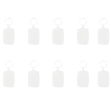 100Pcs Transparent Blank Insert Photo Picture Frame Key Ring Split Keychain