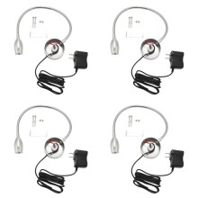 4X Dimmable Reading Lamp, Bed Lights with Plug Wired for Bedroom Bedside, Flexible Gooseneck Book Light, US Plug