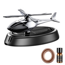 Solar Car Freshener Perfume Helicopter Decor Interior Solar Car Rotating