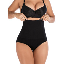 FANNYC Dame Høy Midje Sømløs Body Shaper Truser Fast Kontroll Magethong Shapewear Truser Cincher Belte Undertøy Svart Opptil Størrelse 3XL