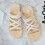 Women's White PU Sandals Open Toe Non-Slip 1 Pair 1