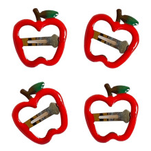 Horquillas para el cabello con forma de cereza – Juego de 4 pasadores de metal
