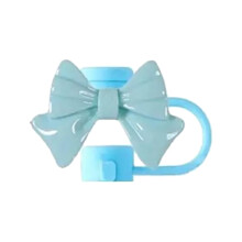 Cute Bow Straw Topper Cover Cap – Splash Proof Reusable Straw Tip – Decorative Drinking Straw Cover For Tumblers