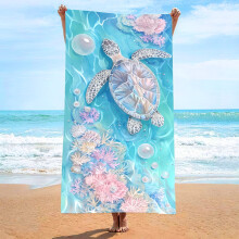 55,1"x27,5" Ultra Microfiber Bedrukte Strandhanddoek, Sneldrogend, Reis-, Camping- en Strandaccessoires, Vakantie-essentieel Cadeau /2/4 stuks