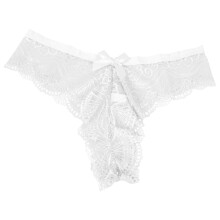 Tangas de mujer, bikinis de encaje con lazo en la espalda, bragas de talle bajo, tanga transpirable, ropa interior femenina, lencería