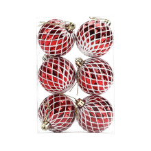 2.36" Christmas Balls Ornaments Set, 6Pcs Shatterproof Tree Decorations Colorful Painted Sparkling Ornaments and Hanging Baubles for Christmas Tree
