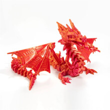 Estatueta de Dragão Chinês Impressa em 3D com Articulações Completas para Decoração