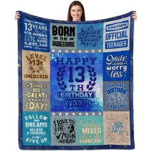 Geschenk zum 17. Geburtstag für Jungen – Kuscheldecke (76 x 102 cm), geeignet für Teenager