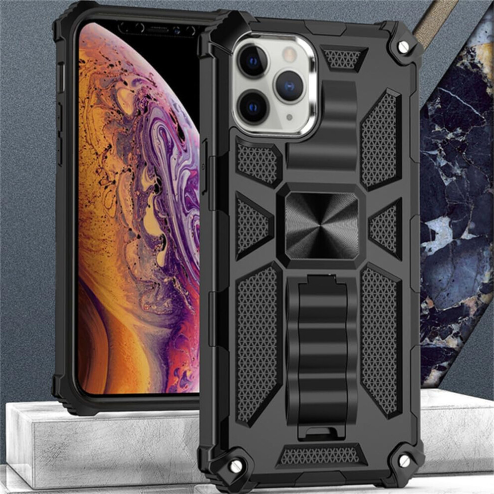 Military Grade Case For Iphone 7 8 With Dual Layer Protection Magnetic Kickstand Armor Cover Black 9092120211009