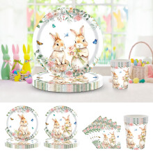 Easter Disposable Paper Cups Bunny Design 20 pcs