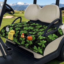St. Patrick's Day Golf Cart Seat Covers with 4 Pockets for