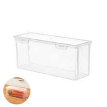 Brotdose (1 Stück) Transparente Kunststoff-Aufbewahrungsbox für Brot, Karten, 30 x 10,5 x 13 cm (11,8 x 4,1 x 5,1 Zoll), luftdicht, ideal für
