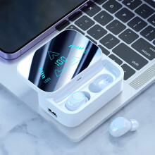 True Wireless Bluetooth Earbuds 5.3 LED Display Noise Reduction Low Delay Ergonomic Design for Sports Office and Calls