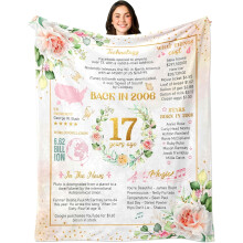 Geschenk zum 13. Geburtstag für Mädchen – Weiche Decke (76 x 102 cm), passend zur Jugendzimmereinrichtung
