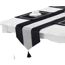Modern Style Table RunnerClassic Table Runner with Tassels for Dining Kitchen Dresser Decor
