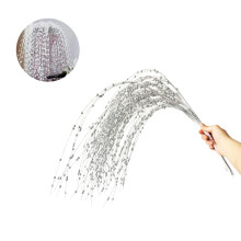 Reusable Xmas Decorative Bead Sticks, Silver Christmas Home Decor,6pack Decorative Glitter Sticks for Fireplace,Holiday,Home