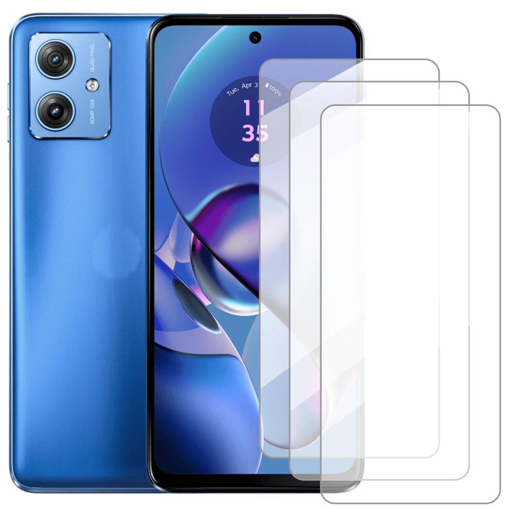 Screen Protector 3 Pack, 9H Tempered Glass Full Coverage Antifingerprint Bubble For Motorola Moto G64 5G 9771547585107