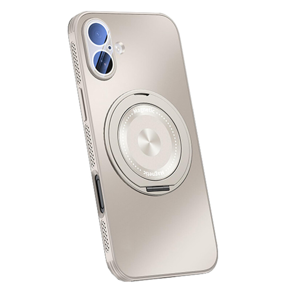 Magnetic Iphone 16 Pro Max Case With 360 Kickstand, Shockproof Slim Design, Magsafe Compatible, Gray 9771547585596