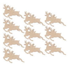 Raindrops 20pcs Wooden Christmas Ornaments To Paint Diy Blank Unfinished Wood Reindeer Cutouts Ornament For Crafts Winter Hanging Decorations