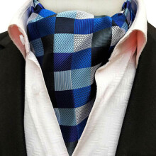 Herren-Krawatte aus Polyester, Ascot-Stil, 117 x 15,5 cm
