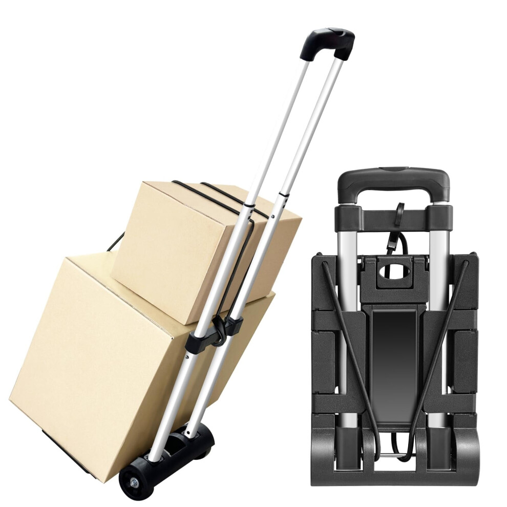 Foldable 2-Wheel Hand Truck Dolly Â Lightweight Aluminum Luggage Cart For Travel, Moving & Airport Use 9028731921365