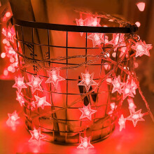 Star Fairy String Lights 20FT, 40 LED, 8 Modes, USB & Remote, Indoor Decor—Compatible with USB power sources
