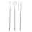 Baking Dipping Fork Silver 3 pcs 7.9 inches 1