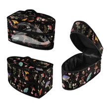 Mushrooms Steams Iron Organizers Case with Zipper Closure 11.8x6.69x5.5 Inches Storage, Case Only