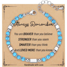 Graduation Gifts for Her Teen Girls - Tiny Gemstone Bracelets Teenage Teen Girl Gifts Trendy Stuff with Always Remember Inspirational Card
