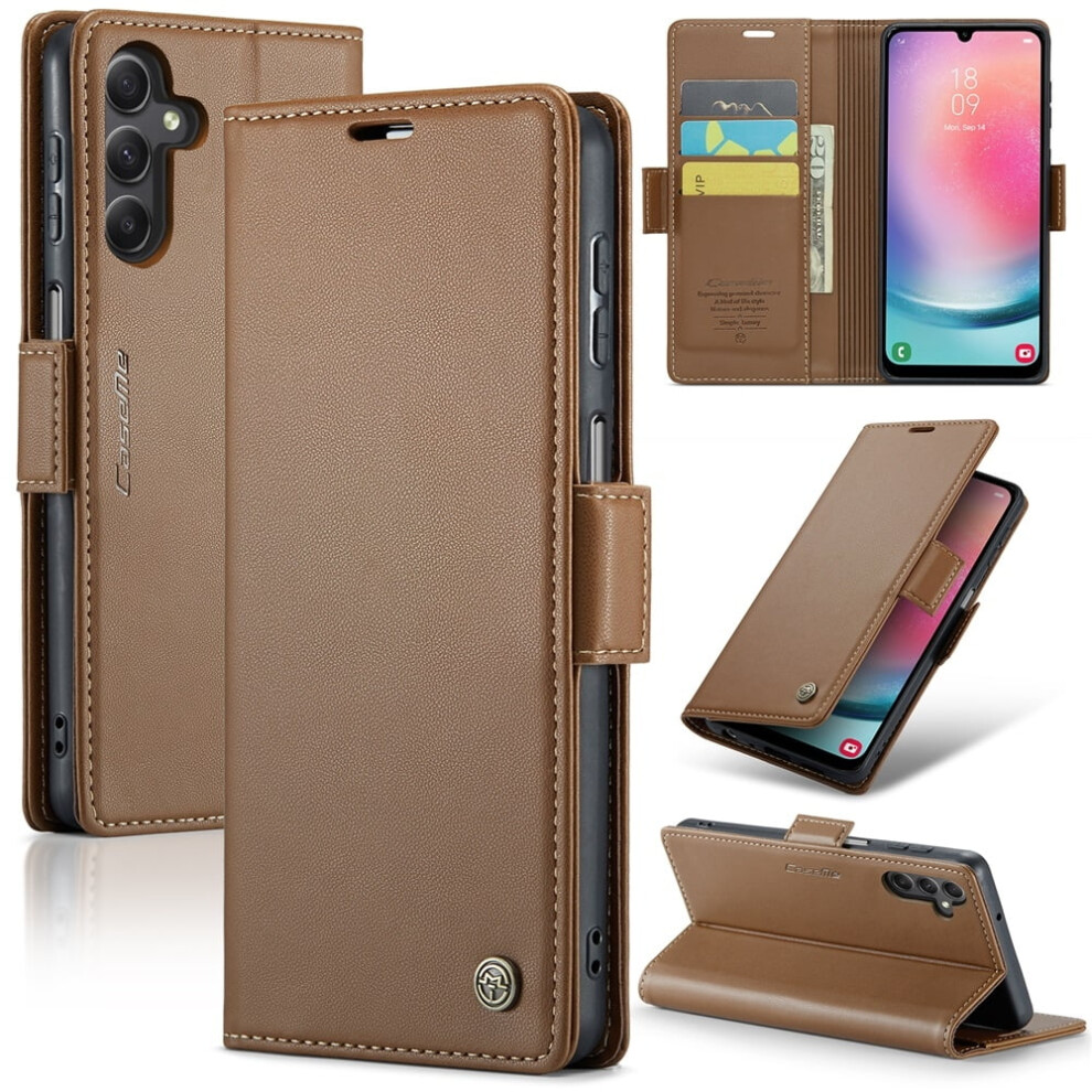 Caseme Leather Wallet Case For Compatible With Samsung Galaxy A24 4G Â Rfid Blocking, Magnetic Clasp, Kickstand, Card Holder 9028731609515