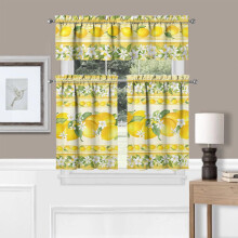 Lemon Kitchen Curtains Set 3-Piece 54x36 inch