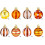 24pcs Orange Plastic Christmas Hanging Balls 3cm 1
