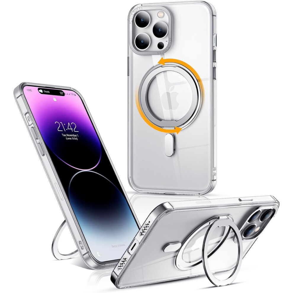 Military-Grade Clear Iphone 12 & 12 Pro Case With 360 Rotatable Magnetic Ring Stand – Compatible With Magsafe & Iphone 12/12 Pro (6.1") 9028731058641