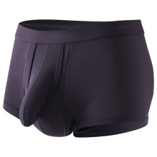 Lange herenonderbroek met pouch, doorschijnende boxershort met pouch, coole, losse boxershort, ruimvallende onderbroek.
