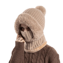 DAMAI 3 in 1 Beanie Hat with Scarf and Mask, 2026 New Winter Warm Ear Guard Hat, Fall Winter Warm Knitted Windproof Balaclava Scarf for Men Women