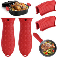 Cast Iron Handle Cover Silicone Heat Resistant 4 Pcs