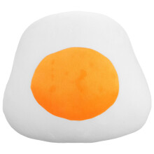 FRCOLOR Kissen mit pochiertem Ei-Motiv für Sofadekoration aus Spandex, niedliche Plüschpuppe für Damen, orange, 30 cm