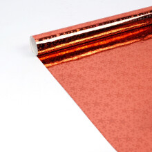 Glittrigt orange omslagspapper – 33 fot metallisk glänsande stjärnrulle, enfärgad för presenter, bröllop, födelsedag, jul, Hanukkah, examen