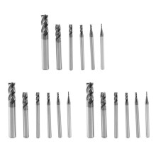18Pcs 4 Flutes End Mills Set for Steels Square CNC Carbide Milling Cutter Spiral Router Bits Dia(1 2 3 4 6 8mm)