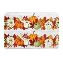 40x60cm Mae Nan I Melon 2 Entryway Door Mat – Thanksgiving, Fall Pumpkin Print, Non-Slip Indoor Welcome Rug