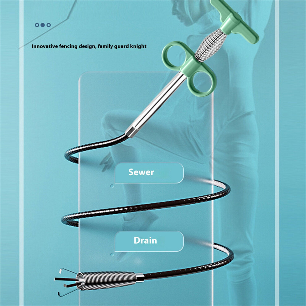 Four Claw Drain Unclogger Tool, 0.9M Flexible Steel Spring With Retractable Claws For Kitchen & Toilet Pipes Â Fajhha 9479868415645
