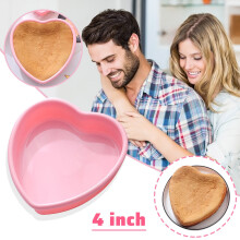 4 Inch Silicone Heart-Shaped Chocolate Mould, Food Grade Cake Mould, Flexible Baking Form, Easy Release Dessert Maker for Homemade Treats