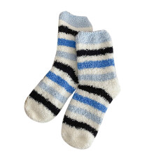 iOPQO Crew Socks voor dames, pluizige sokken, dikke crew sokken, fleece sokken, dikke sokken, blauw, one size