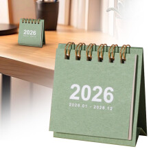 2026 Portable Desktop Calendar - Mini Foldable Plan Book for Office, Travel, and Daily Check-In - Teal