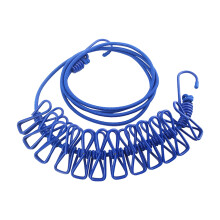 Outdoor Camping Reise Zuhause Einziehbare Wäscheleine mit Clips Wäscheleine Tragbar Windfest Rutschfestes Trockenseil 12 Clips