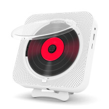 CD player bidirecțional Bluetooth cu difuzoare încorporate, radio FM, USB/SD/AUX, telecomandă și capac anti-praf – Compatibil cu CD-uri standard