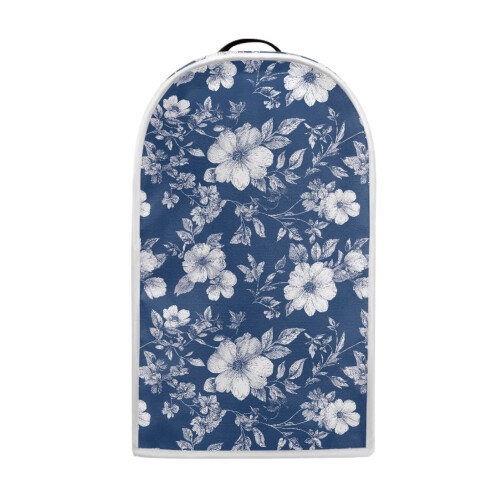 Blue-Floral Kitchen Blender Dust Cover Polyester for Home Kitchen Household Users