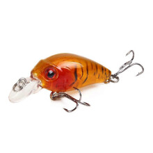 (3)Fishing Lure, 2 Pcs Plastic Hard Bait Fishing Hooks 3D Artificial Fish Lures, Wobbler Artificial Bait Lures 4.5cm